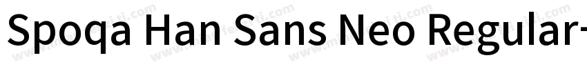 Spoqa Han Sans Neo Regular字体转换
